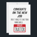 vertrek collega - gefeliciteerd met nieuwe baan feestdagenkaart<br><div class="desc">Medewerker verlaat Kaart - Gefeliciteerd met nieuwe baan Kaart voor collega,  baas medewerker - Afscheid Kaart voor collega's</div>