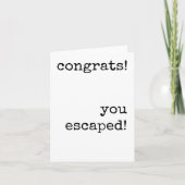 Vertrek collega, sarcastisch, grappig, minimalisti kaart (Voorkant)