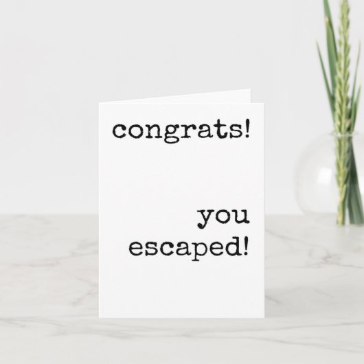 Vertrek collega, sarcastisch, grappig, minimalisti kaart (Voorkant)