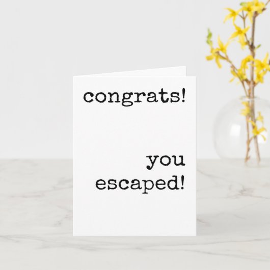 Vertrek collega, sarcastisch, grappig, minimalisti kaart (Gele Bloem)