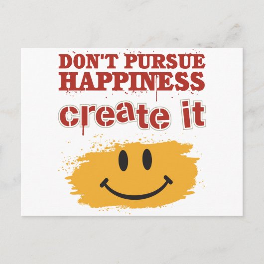 Vertrek geen geluk, Creëer het Briefkaart (Voorkant)