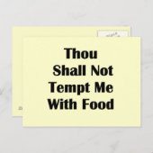 Vertrek me niet met eten briefkaart (Voorkant / Achterkant)