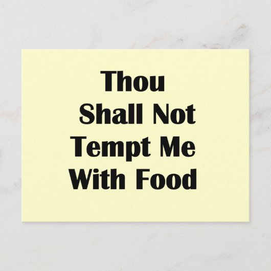 Vertrek me niet met eten briefkaart (Voorkant)