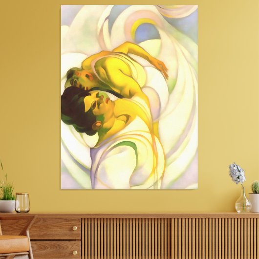 Vertrek naar een andere wereld Abstracte kunst Canvas Afdruk (Insitu (Woonkamer))