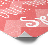 Vertrek nooit uw reservekandizie | Koraal Chevrons Poster (Hoek)