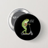 Vertrek om de Heer te prijzen Funny Frog christeli Ronde Button 5,7 Cm (Voorkant /achterkant)