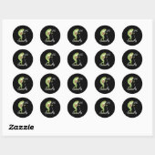 Vertrek om de Heer te prijzen Funny Frog christeli Ronde Sticker (Vel)