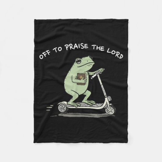 Vertrek om de Heer te prijzen Grappige Christelijk Fleece Deken (Voorkant)