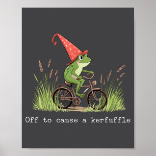 Vertrek om een rel te schoppen Leuk tovenaar kikke Poster