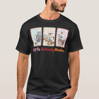 Vertrek om grappige leraar testdag actief te monit t-shirt