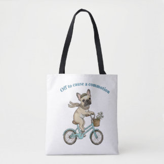Vertrek om Ophef te Maken – Antieke Franse Bulldog Tote Bag