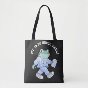 Vertrek Om Verpleegster Te Zijn Schattige Kikker I Tote Bag