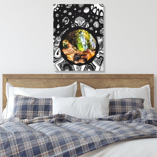 Vertrek op een herfstochtend canvas afdruk (Insitu (Slaapkamer))