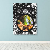 Vertrek op een herfstochtend canvas afdruk (Insitu (Houten vloer))