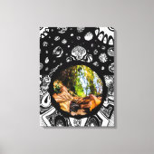 Vertrek op een herfstochtend canvas afdruk (Voorkant)