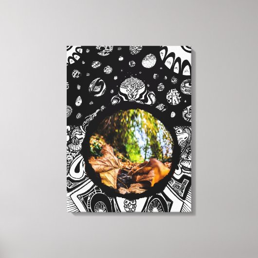 Vertrek op een herfstochtend canvas afdruk (Voorkant)