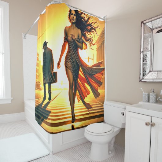 Vertrek ten goede douchegordijn (In situ)