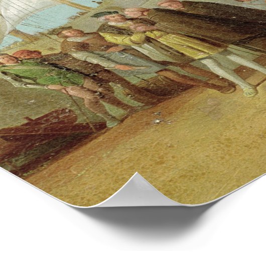 Vertrek van Christoffel Columbus uit Palos Poster (Hoek)