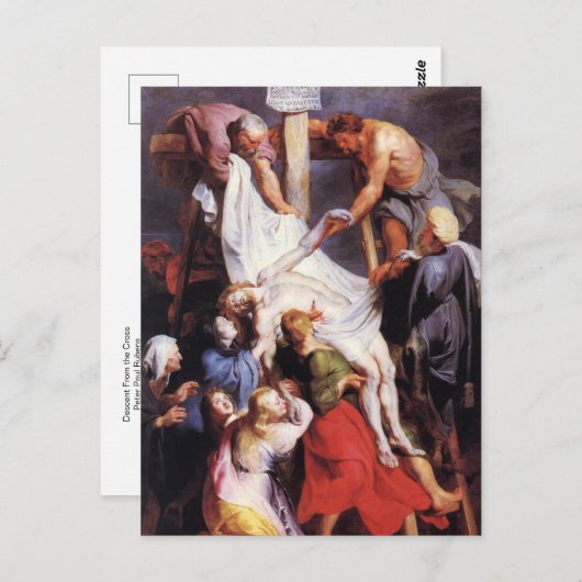 Vertrek van het kruis door Peter Paul Rubens Postc Briefkaart (Voorkant / Achterkant)