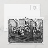 Vertrek van St. Louis voor de kruistocht Briefkaart (Voorkant / Achterkant)