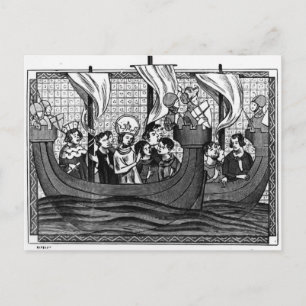 Vertrek van St. Louis voor de kruistocht Briefkaart