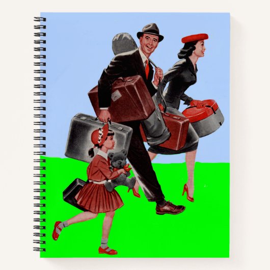 vertrek voor vakantie notitieboek (Voorkant)