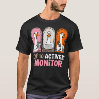 Vertrekken om de grappige staat van de leraar acti t-shirt