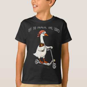 Vertrekken om de heer te prijzen grappige christel t-shirt