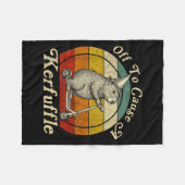 Vertrekken om een rel te schoppen Grappige bosmarm Fleece Deken (Voorkant (Horizontaal))