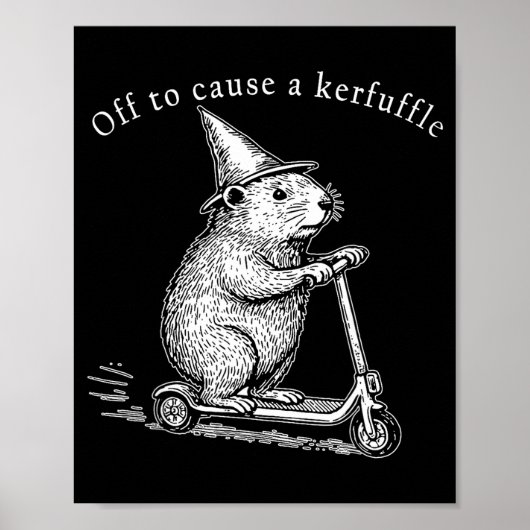 Vertrekken om een rel te schoppen Grappige grondee Poster (Voorkant)