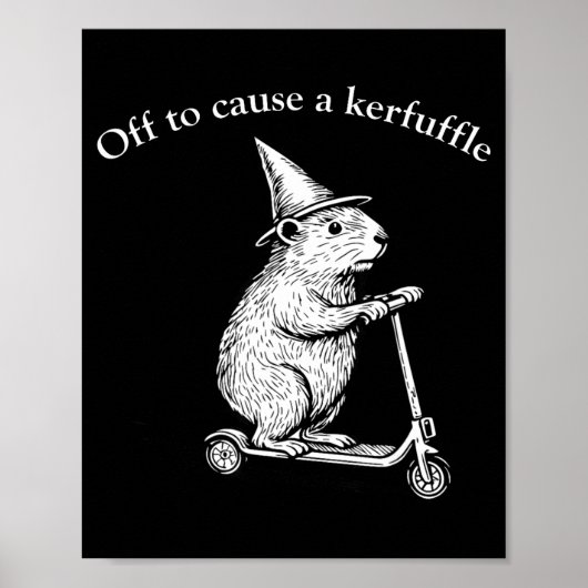 Vertrekken om een rel te schoppen Grappige grondee Poster (Voorkant)