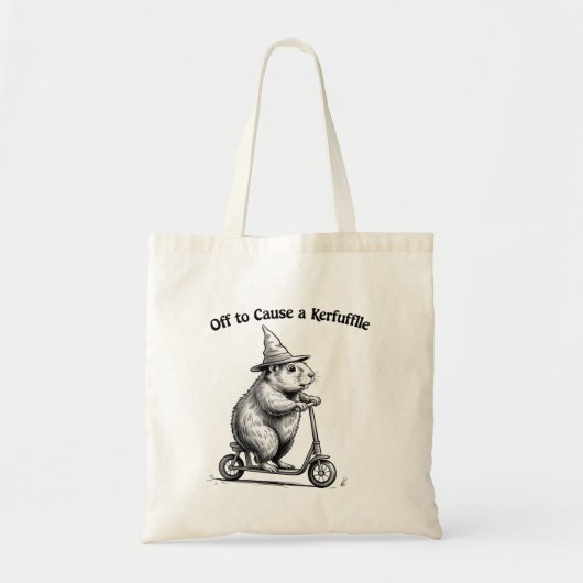 Vertrekken om een rel te schoppen Grappige grondee Tote Bag (Voorkant)