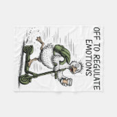 Vertrekken om Emoties te Reguleren Funny Goose Men Fleece Deken (Voorkant (Horizontaal))
