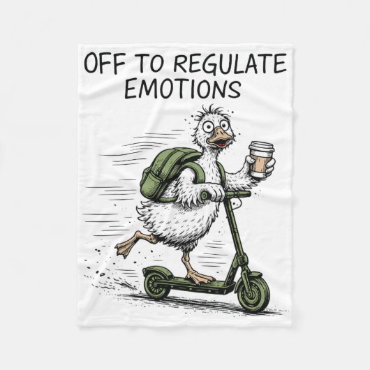 Vertrekken om Emoties te Reguleren Funny Goose Men Fleece Deken (Voorkant)