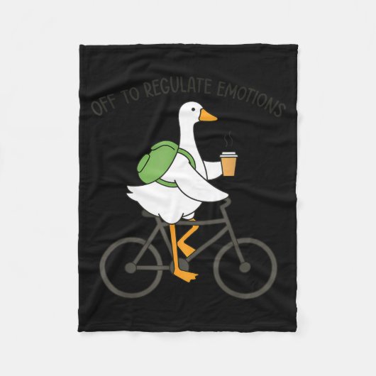 Vertrekken om emoties te reguleren gans grappige g fleece deken (Voorkant)