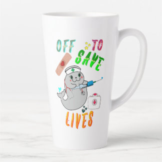 Vertrekken om levens te redden latte mok