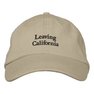 Vertrekkend uit Californië Geborduurde Khaki Hoed Pet