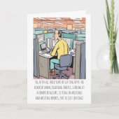 Vertrekkende mannelijke kantoormedewerker Leuke aa Kaart (Voorkant)