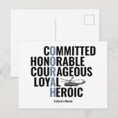 Vertrekkingen van een zee briefkaart (Voorkant / Achterkant)