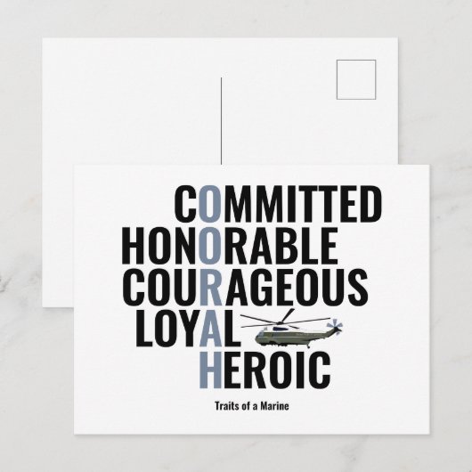 Vertrekkingen van een zee briefkaart (Voorkant / Achterkant)