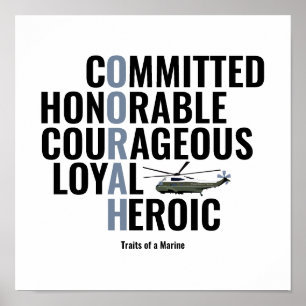 Vertrekkingen van een zee poster