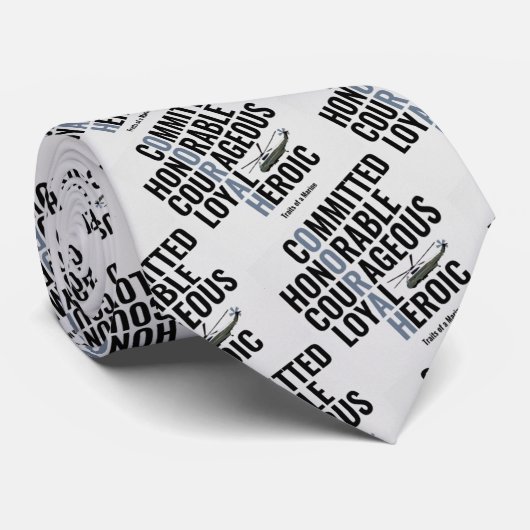 Vertrekkingen van een zee stropdas (Opgerold)