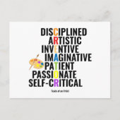 Vertrekkingen van kunstenaars briefkaart (Voorkant)