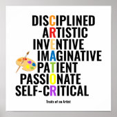 Vertrekkingen van kunstenaars poster (Voorkant)