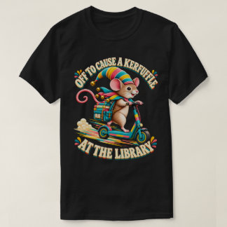 Vertrekt om een rel te schoppen Bibliotheek Opossu T-shirt