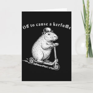 Vertrekt om een rel te schoppen, grappige bosmarmo kaart