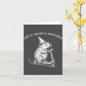 Vertrekt om een rel te schoppen Grappige capybara- Kaart (Gele Bloem)