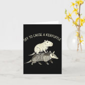 Vertrekt om een rel te schoppen grappige capybara kaart (Gele Bloem)