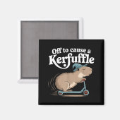 Vertrekt om een rel te schoppen grappige capybara magneet (Voorkant / Achterkant)