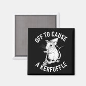 Vertrekt om een rel te schoppen grappige capybara magneet (Voorkant / Achterkant)